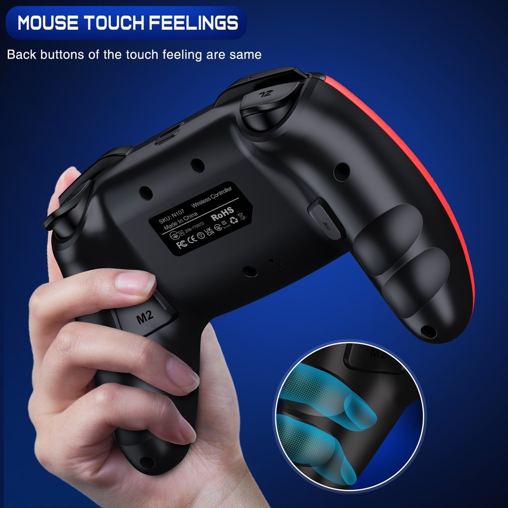 2Packs Wireless Switch Pro Controller for Nintendo Switch 2/OLED,Android/iOS