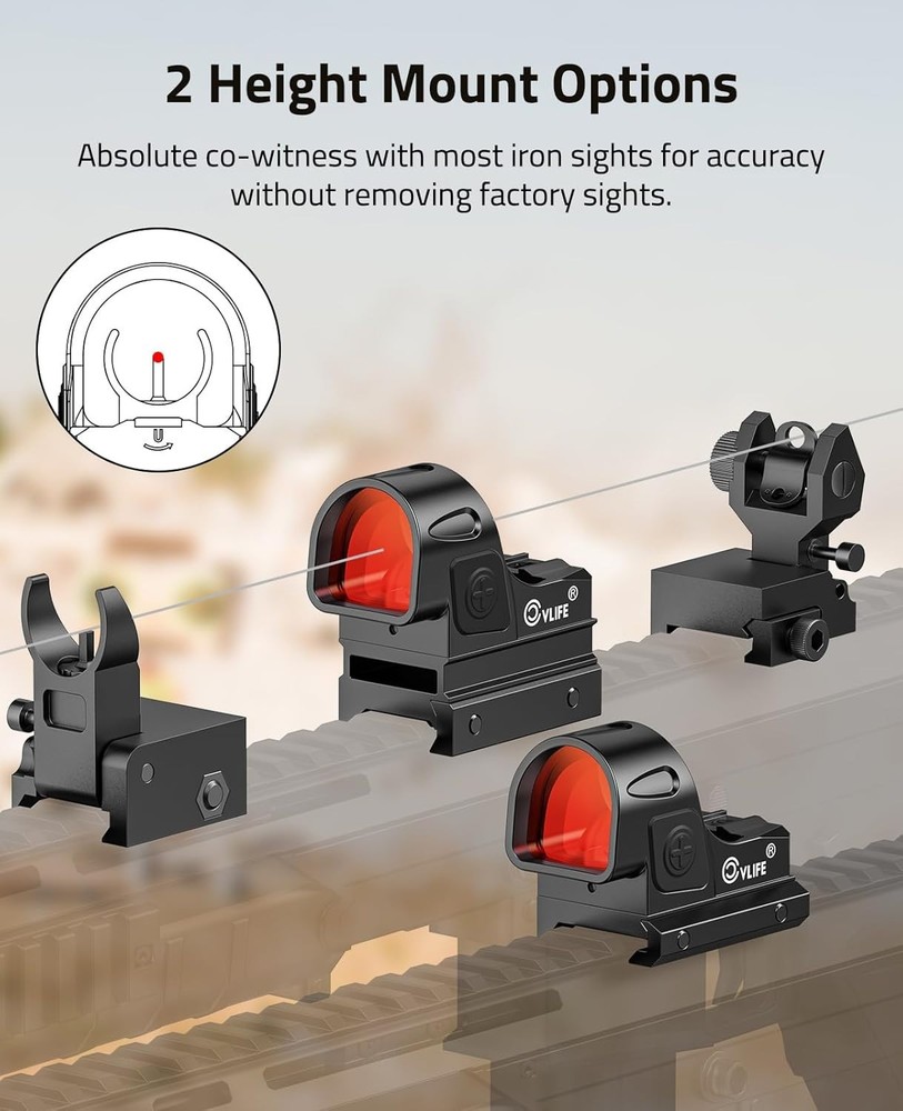 CVLIFE Wolf Covert 7 reticle red dot sight