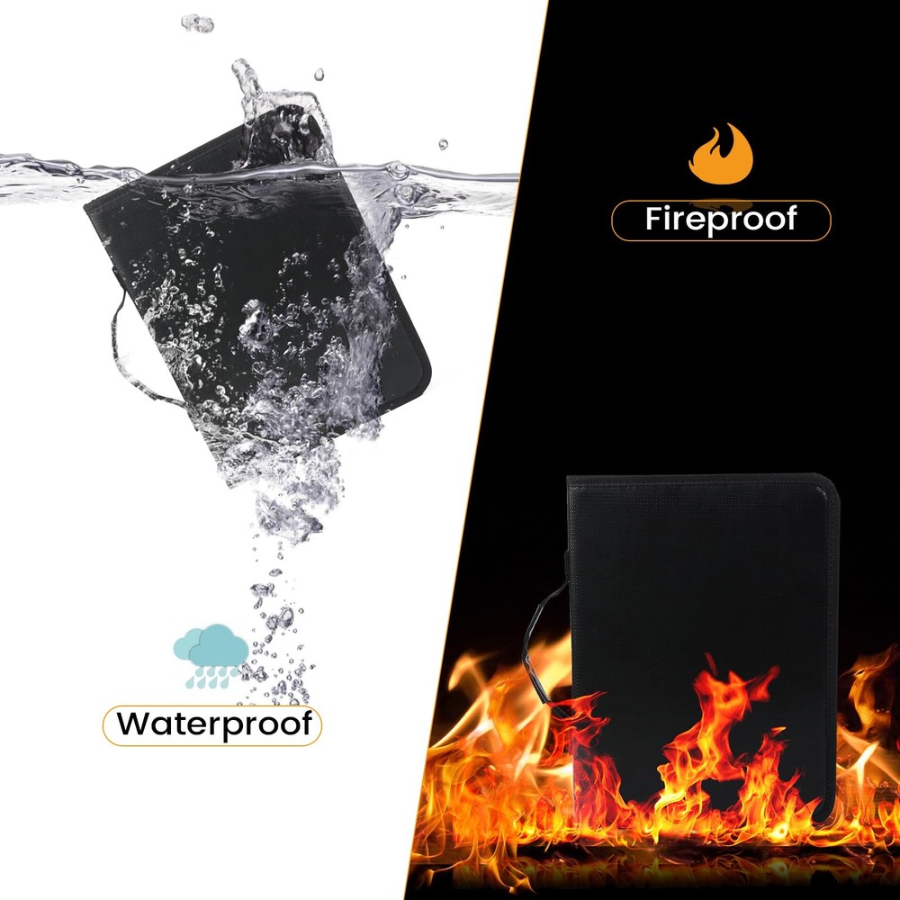 Zippered Key Case, Portable Key Organizer with Handle, Waterproof & Fireproof...