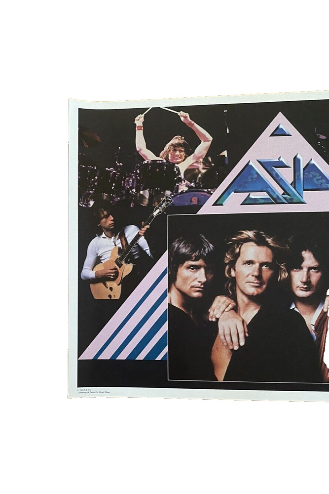 Rare Asia Roger Dean Band Collage Poster 1983 ORIGINAL Unused 28" X 20" #4