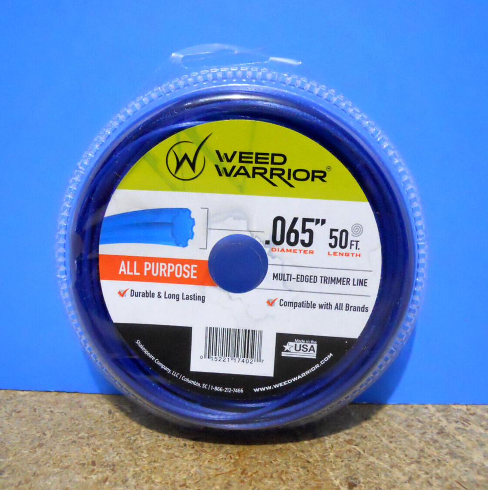 WEED WARRIOR .065 in. x 50 ft. Multi-Edged Trimmer Line Nylon Weed Wacker String
