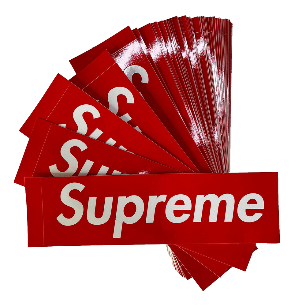 Supreme Red Box Logo Sticker 100% Authentic Free Shipping and Tracking