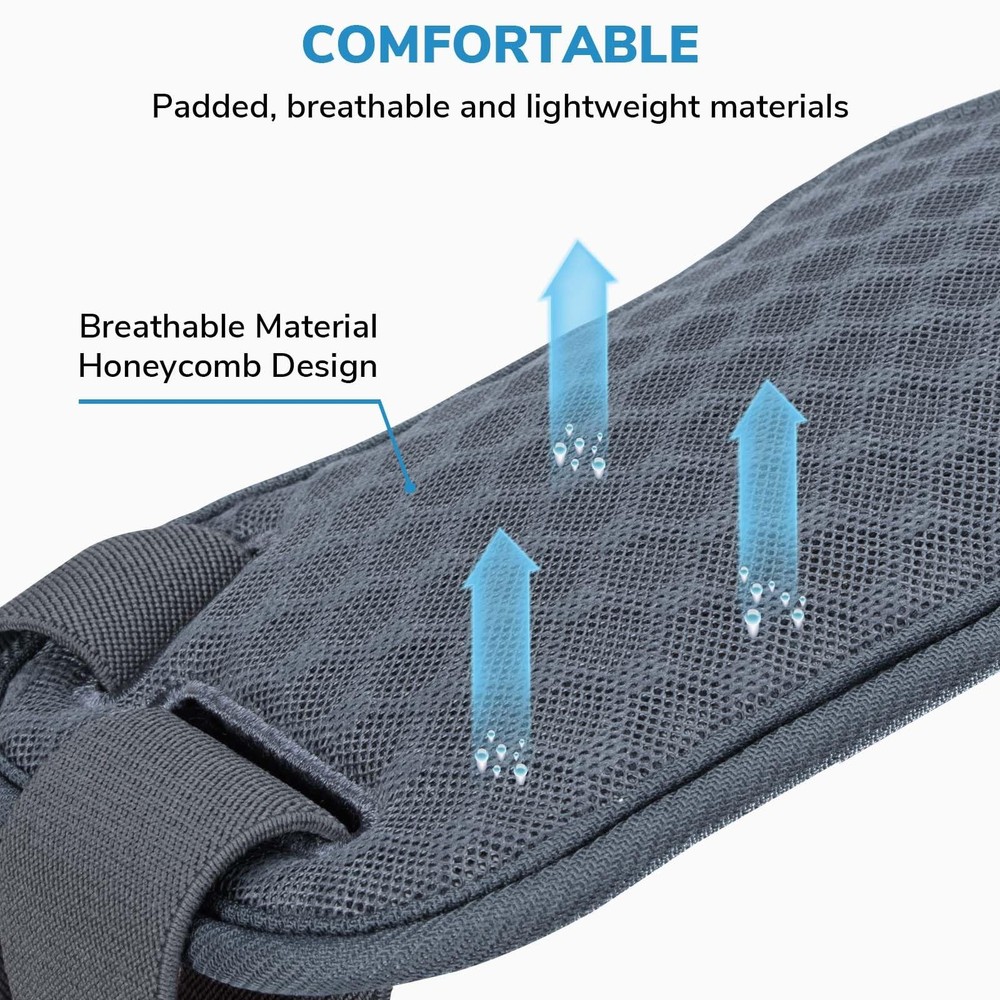 Sametop Chest Mount Harness Strap Body Chesty Compatible Grey-Black
