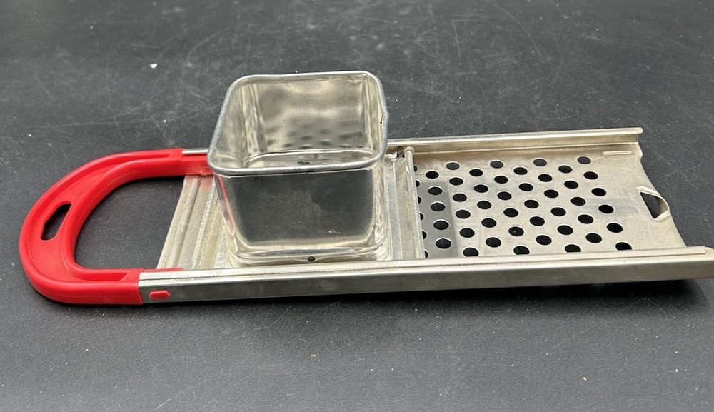 Vintage Spactzle Maker Small Dumplings Grader Pasta Maker Red Handle