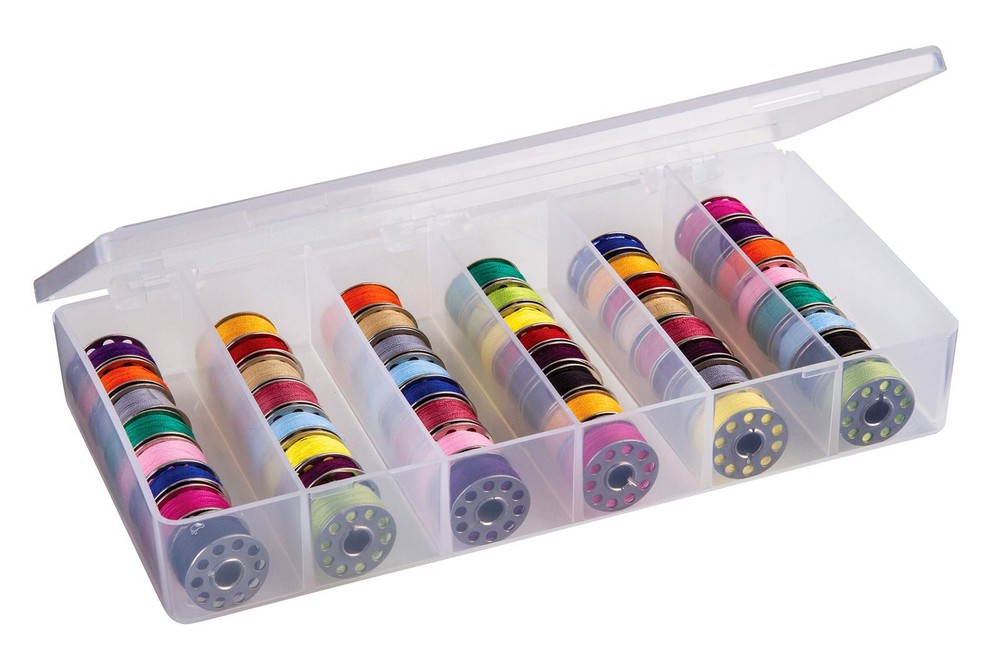 ArtBin Bobbin Box Sewing Organizer Clear Plastic Storage Case Large