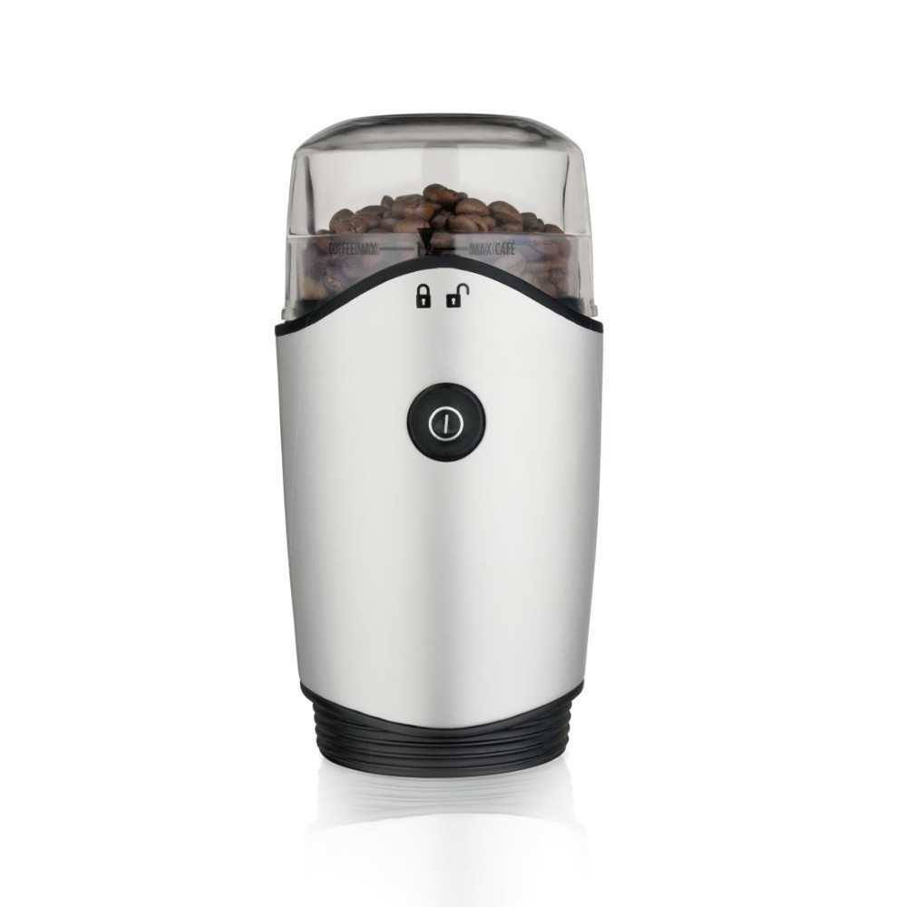 Electric Coffee Grinder, 12 Cups, Silver