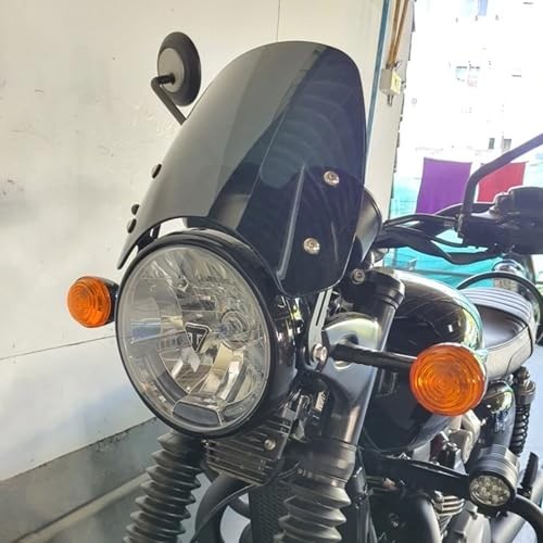 Black Smoke Motorcycle T100 T120 Flyscreen Windshield Windscreen Front Fairing