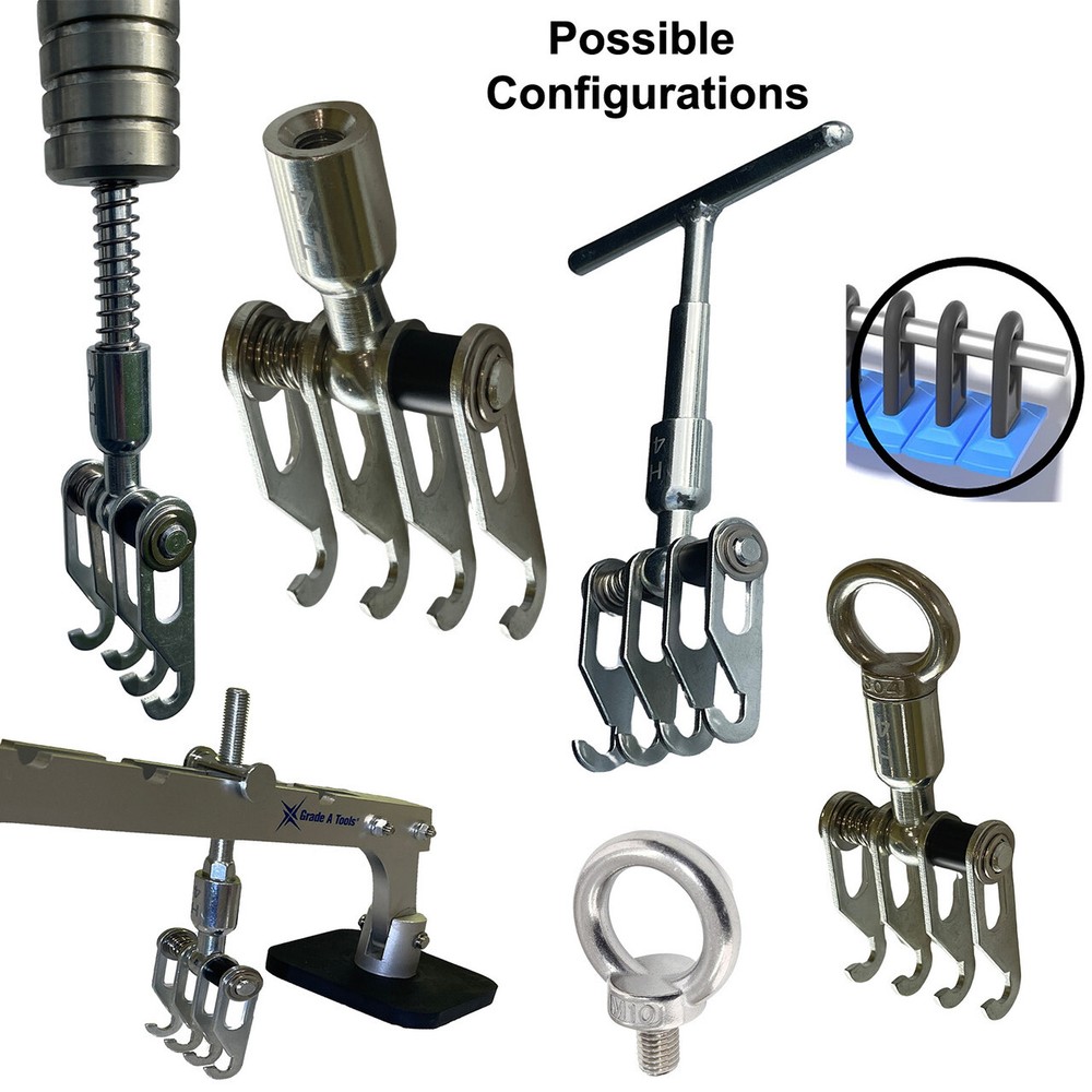 Dent Pulling Claw (4) Hook - Wiggle Wire, Weld Ring Tabs & PDR