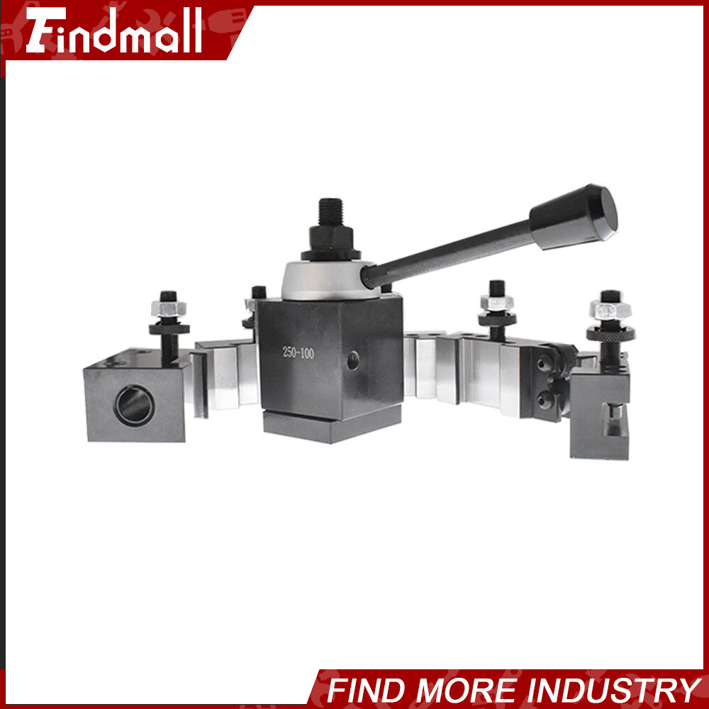 Quick Change Tool Post Holder Set AXA 250-100 Piston Type 6Pcs For Lathe 6 -12"