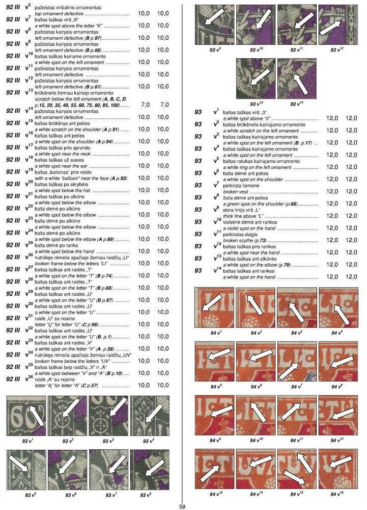 Lithuania Special catalogue 1918-2012