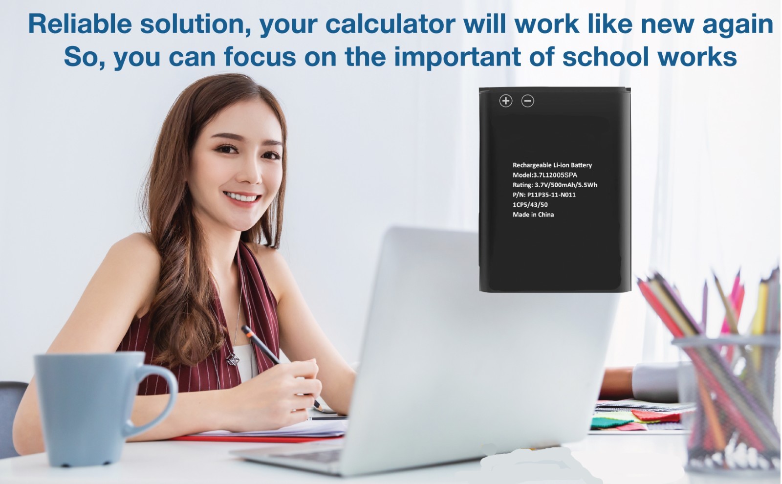 Battery Replacement For Texas Instruments TI-84 Plus CE C Calculator TI NSpire