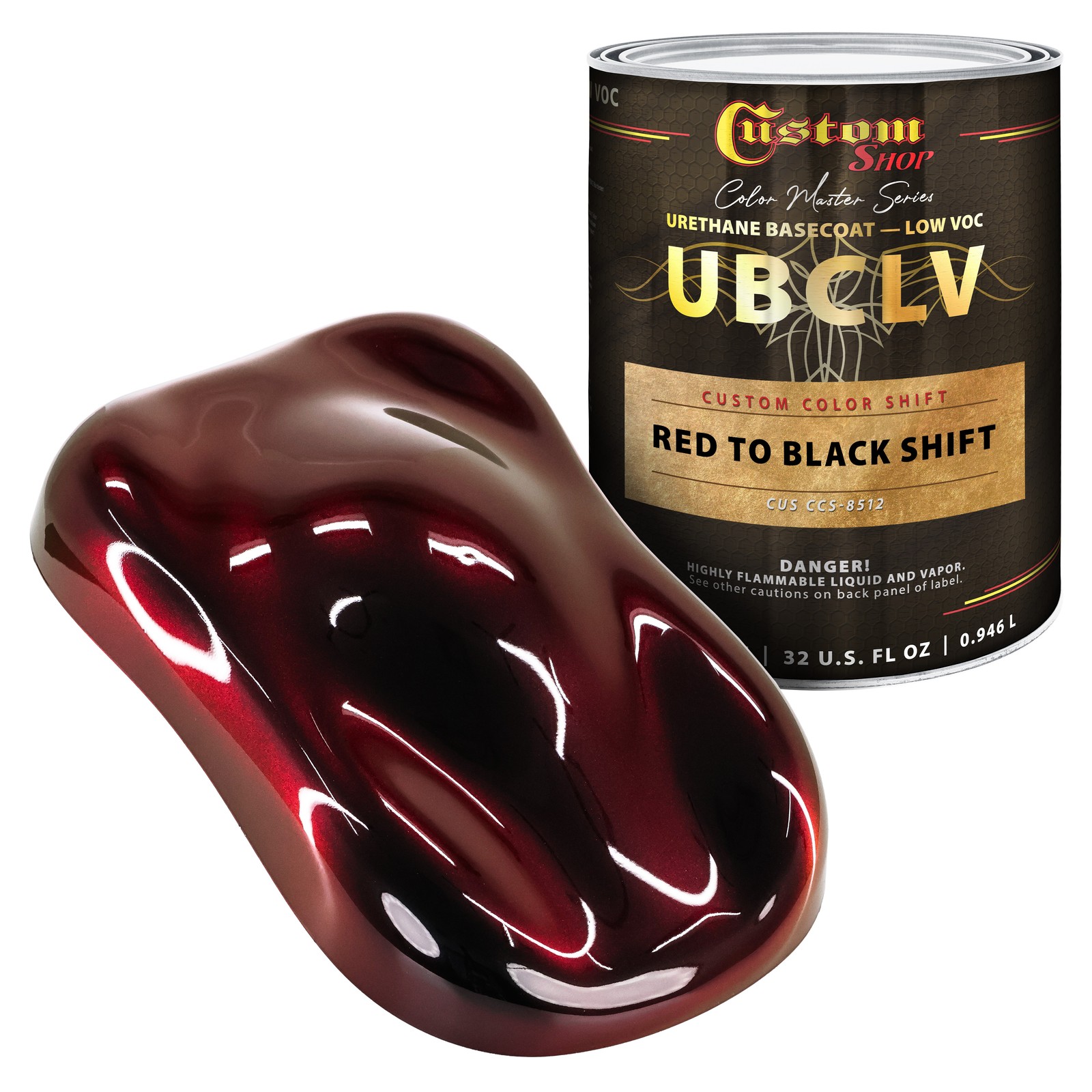 CCS Custom Color Shift Automotive Paint - Red to Black Shifting Effect - Quart