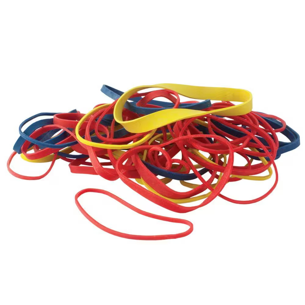 Assorted Rubber Band Size #54 Multi Colored Strong Rubber Bands 2 OZ