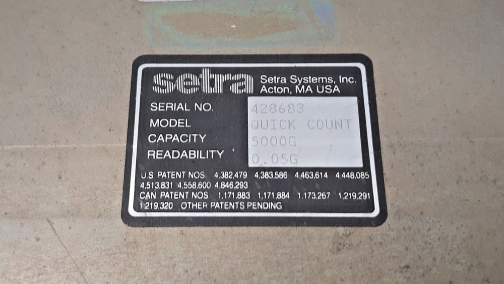 Setra Systems Quick Count High Resolution Counting Scale 16.5VDC No Power
