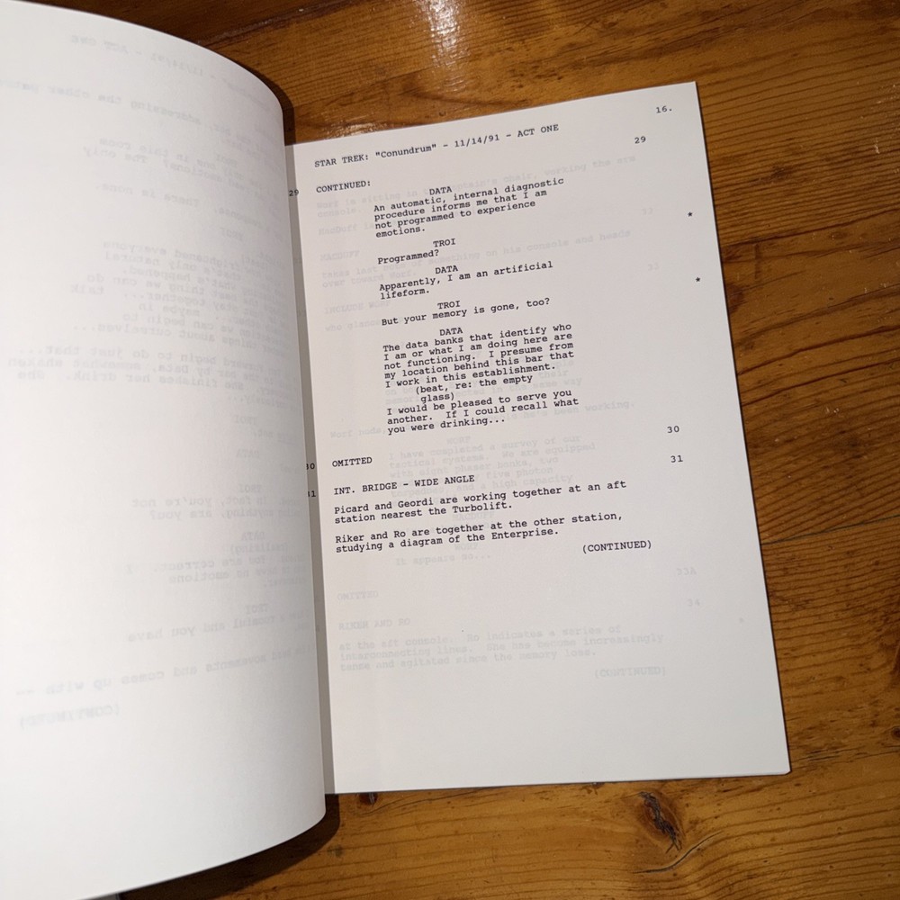 STAR TREK Script The Next Generation Final Draft “Conundrum”