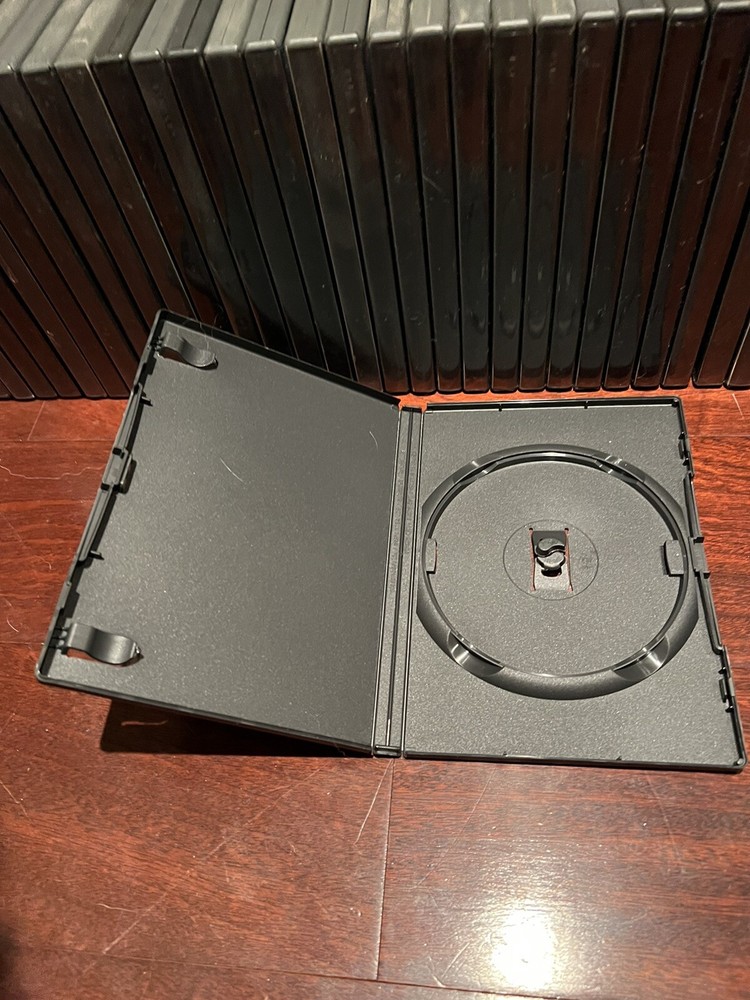 dvd cases empty black 34 qty