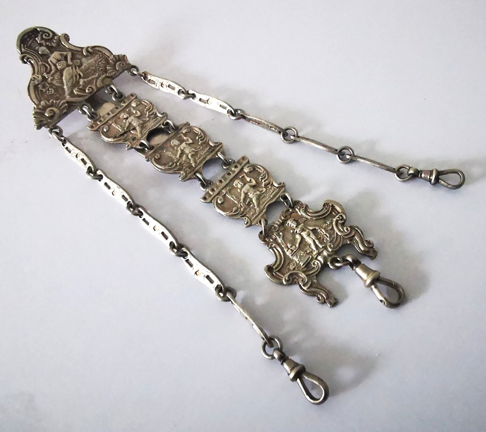 Victorian Solid Silver Chatelaine - Birm. 1890.
