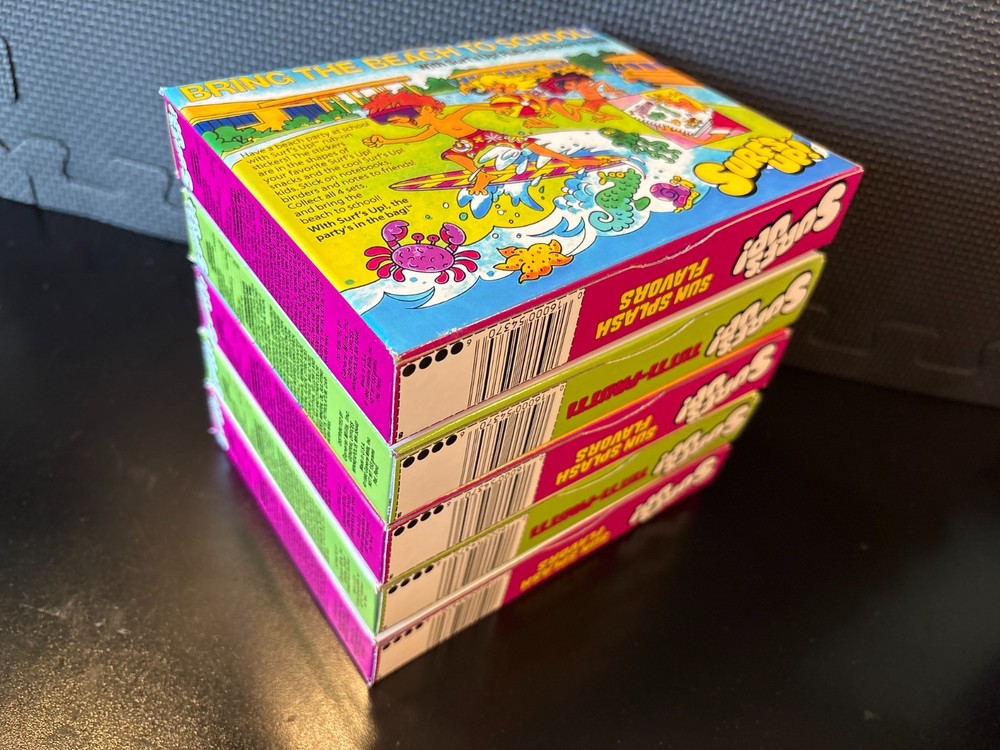 Surfs Up fruit snacks - 5 empty custom design display boxes