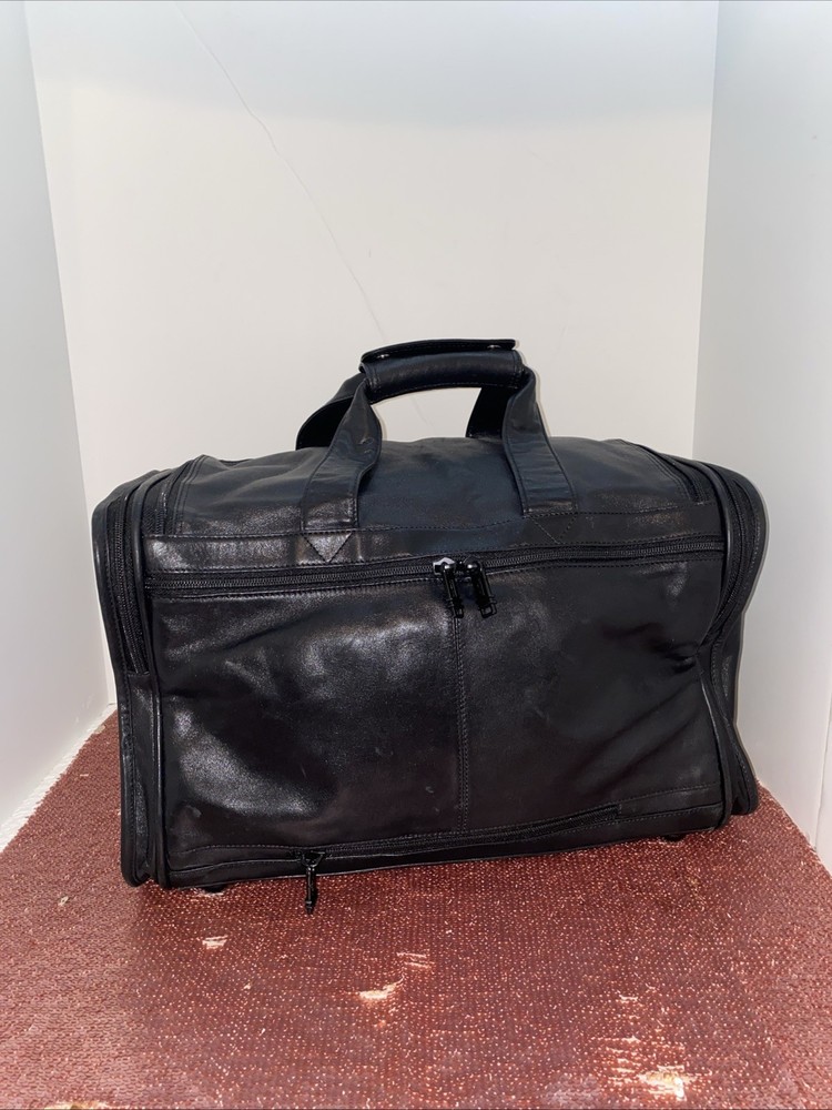 Tumi Black Napa Leather Duffle Medium