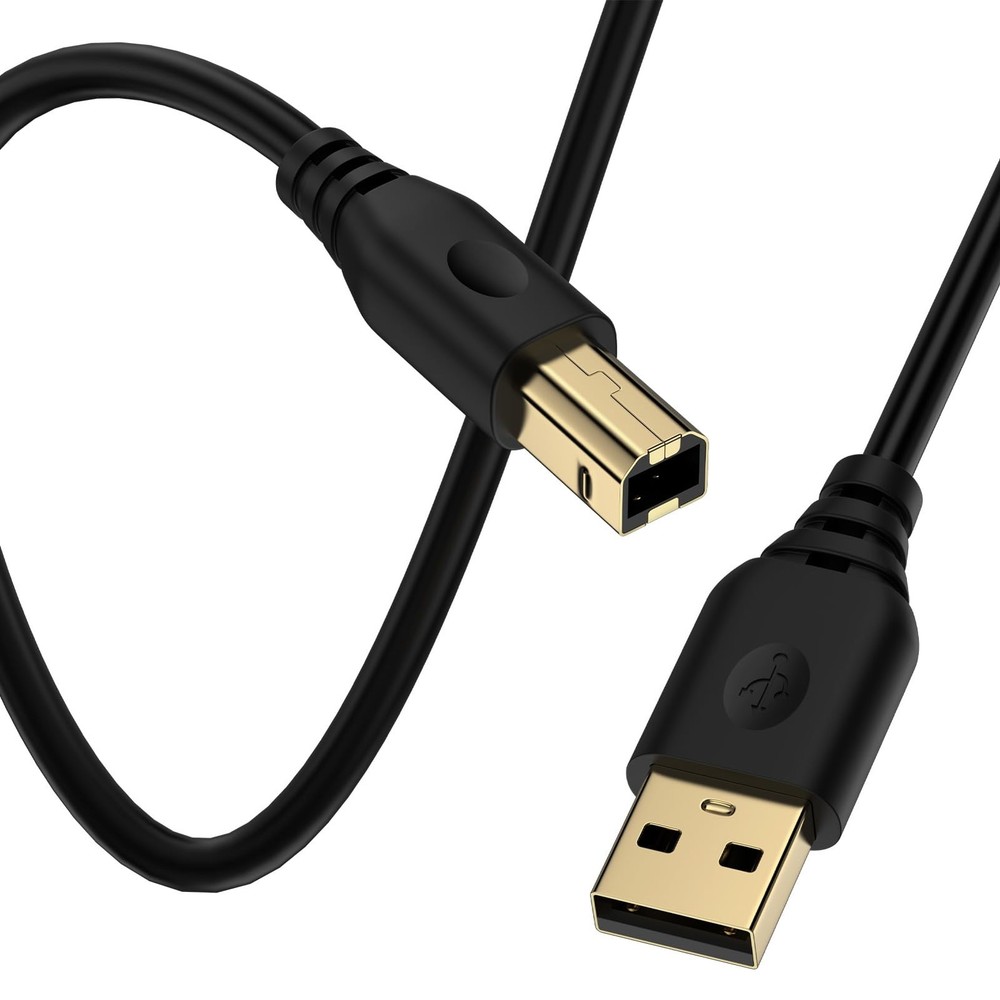 Printer Cable 6FT USB 2.0 USB-A to USB-B Cables, High Black