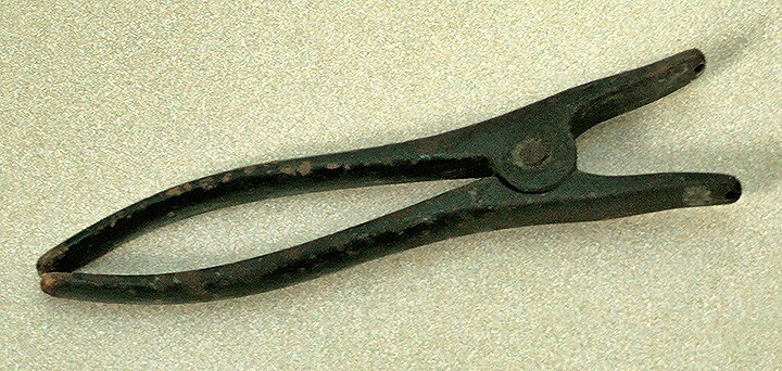 Antique Primitive Blacksmith Forged Cast Iron Pliers