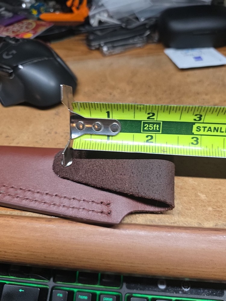 Camillus Titanium KNIFE SHEATH Only for FIXED BLADE LEATHER HOLSTER Brown