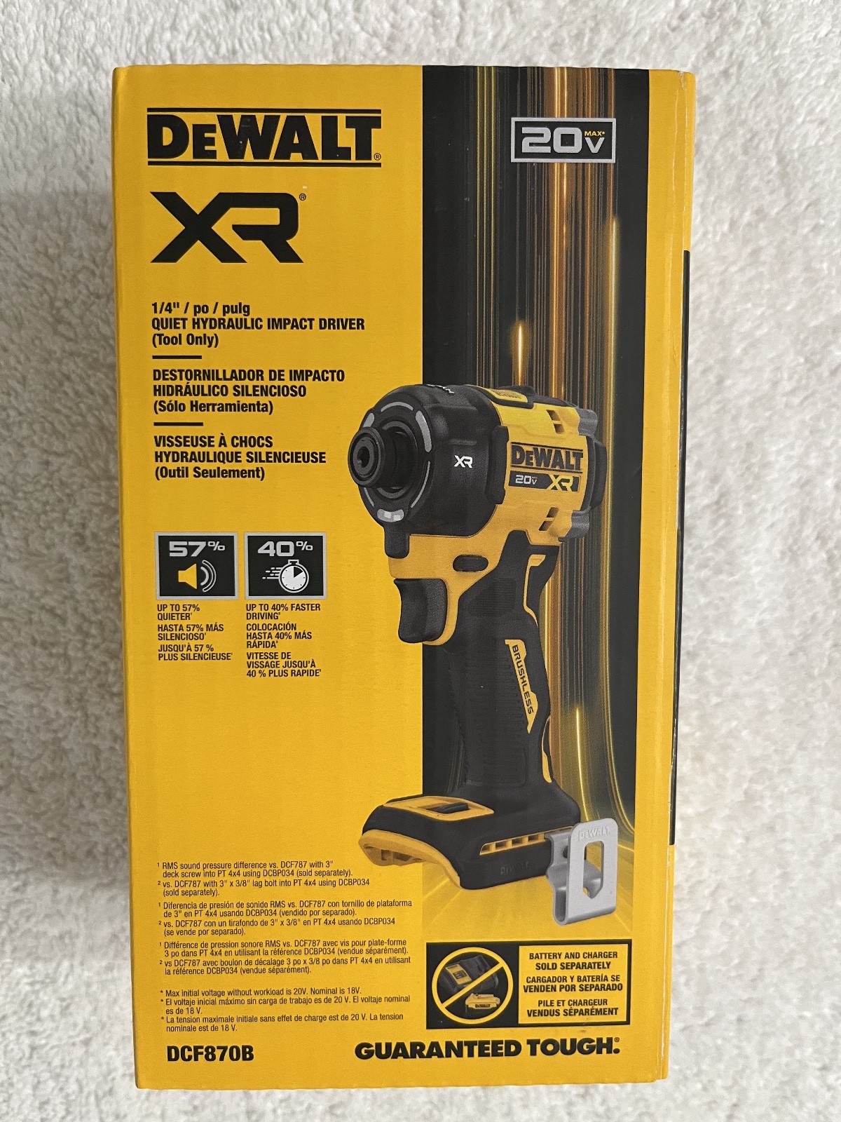 New Dewalt DCF870B 20V Max XR 1/4" Brushless Quiet Hydraulic Impact Driver (NIB)
