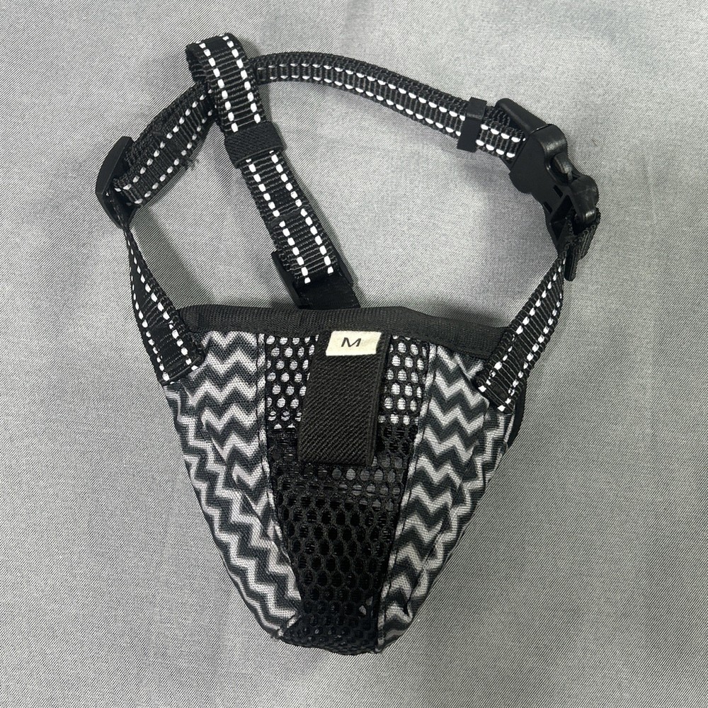 Dog Muzzle Anti Barking Bite Chewing Mesh Mask Training Small Medium Breathable
