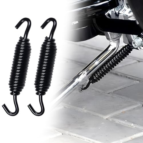 2-Pack black Chrome Kickstand Spring Jiffy Stand spring fits for Harley 2 Pack