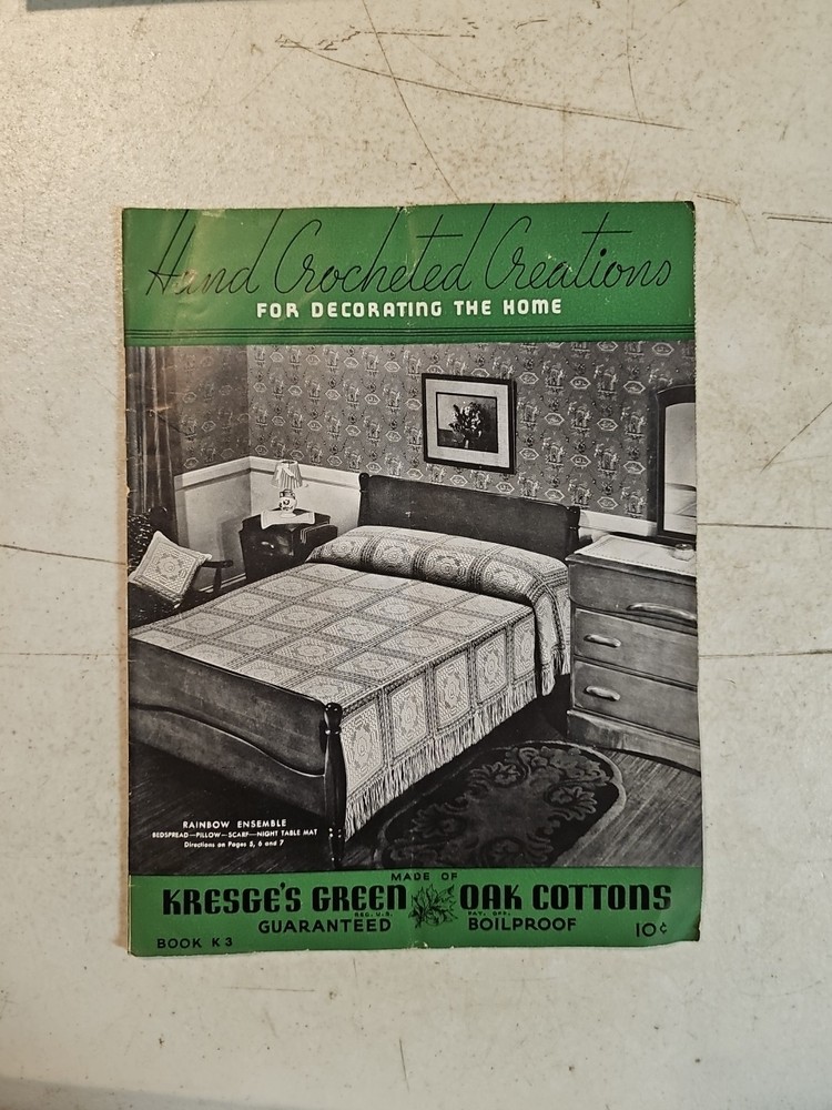 Vintage Hand Crocheted Creations For Decorating The Home. Pattern Booklet