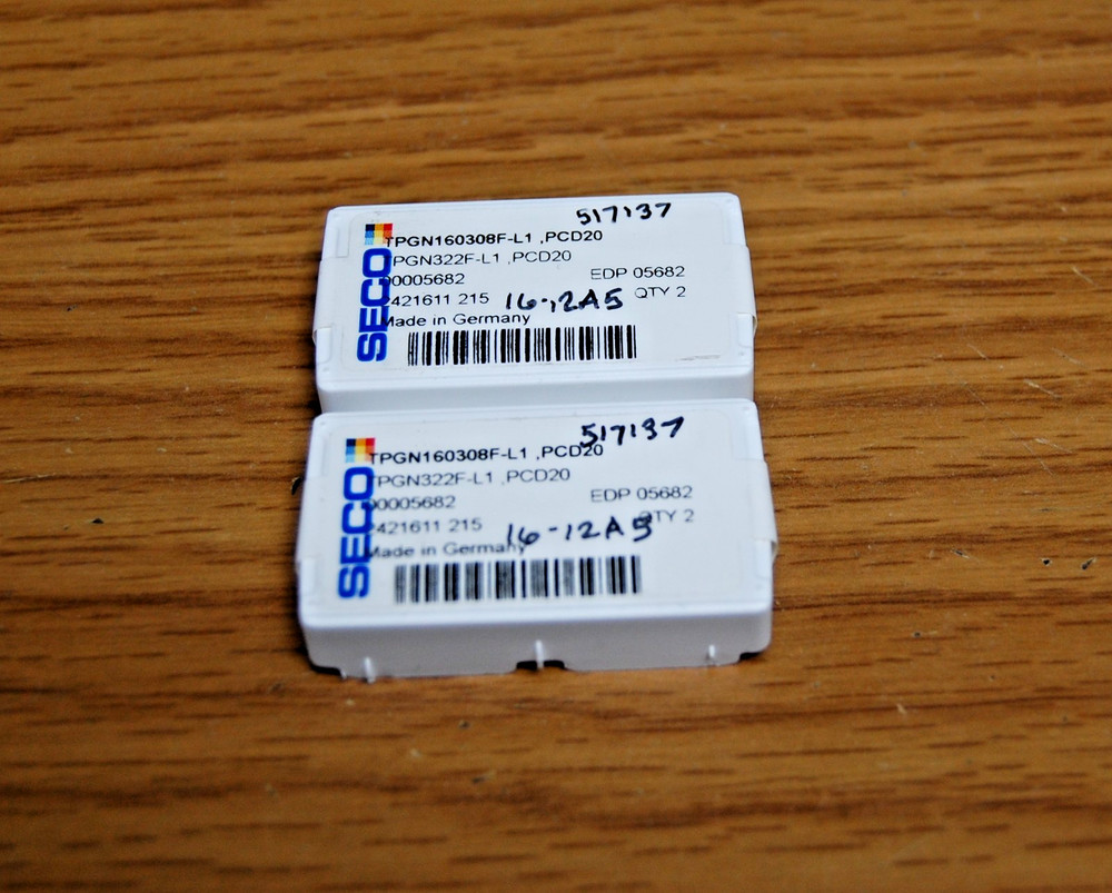 SECO TURNING INSERT TPGN322F-L1 PCD20 EDP# 05682 (2/PACK)