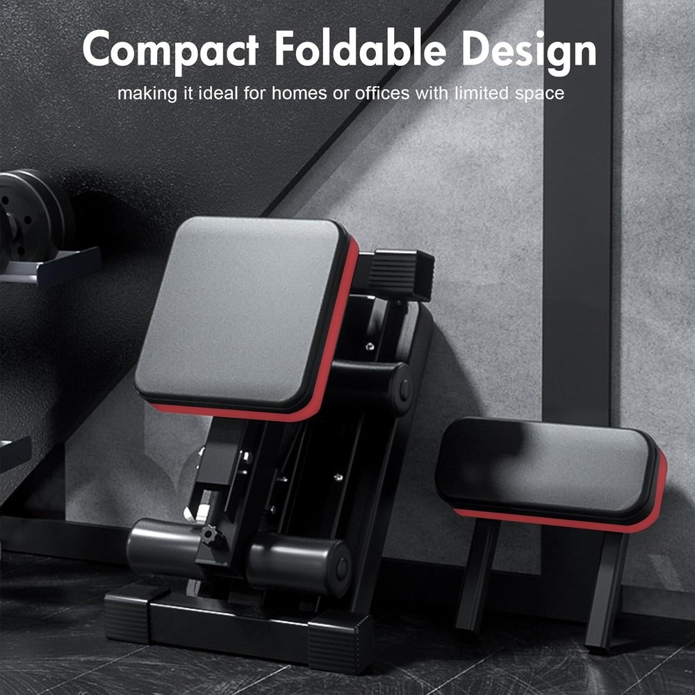 Foldable Incline/Decline Adjustable Bench with Extended Headrest & Leg Extension