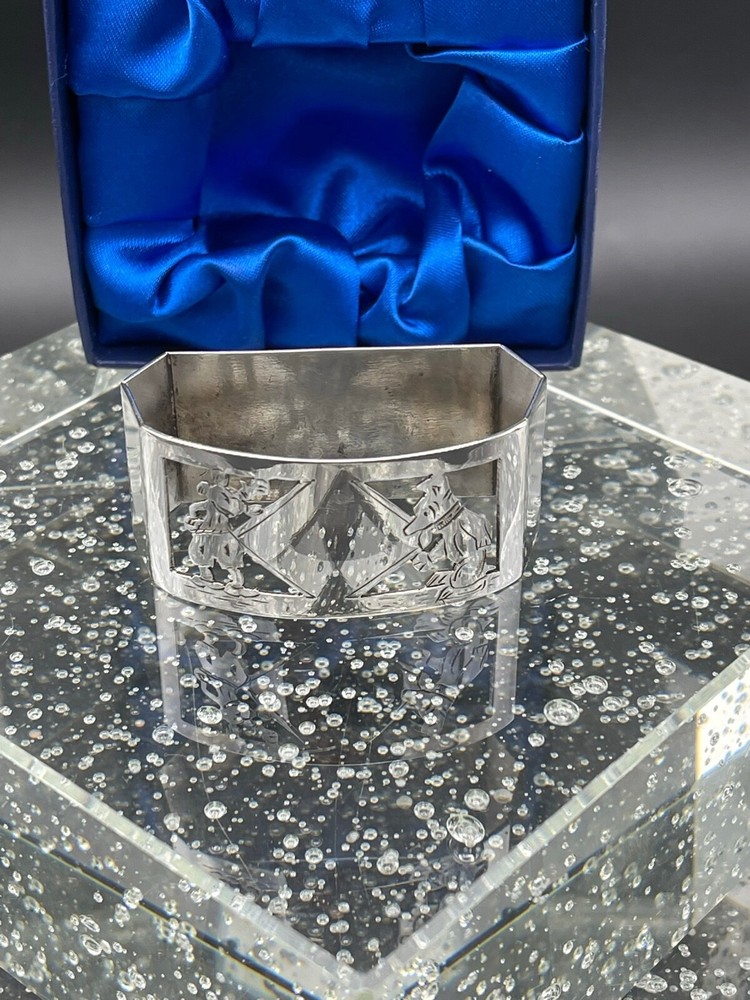 Sterling Silver Disney Mickey Mouse napkin ring.