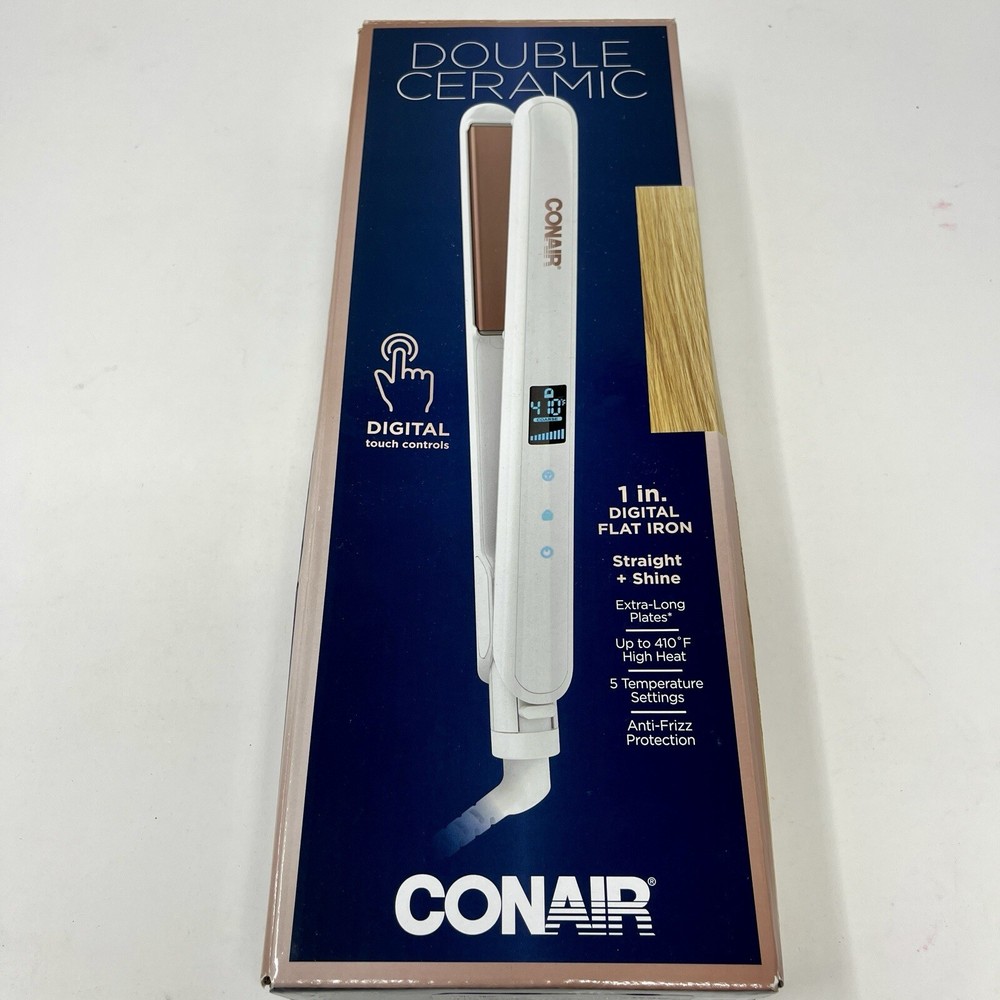 Conair Double Ceramic Flat Iron, 1-inch Digital Flat Iron