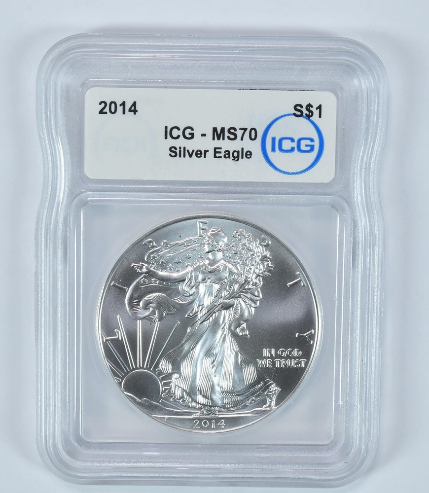 2014 American Silver Eagle MS70 ICG
