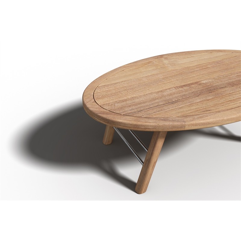 Daniele Oval Outdoor Teak Coffee Table