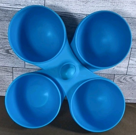 Tupperware Essentials Condiment Caddy Blossom Dip Snack Server Blue 7222A-2