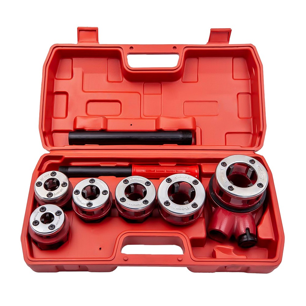 Ratchet Pipe Thread Threader Die Handle Tube Lengthening Bar Tool set 3/4''