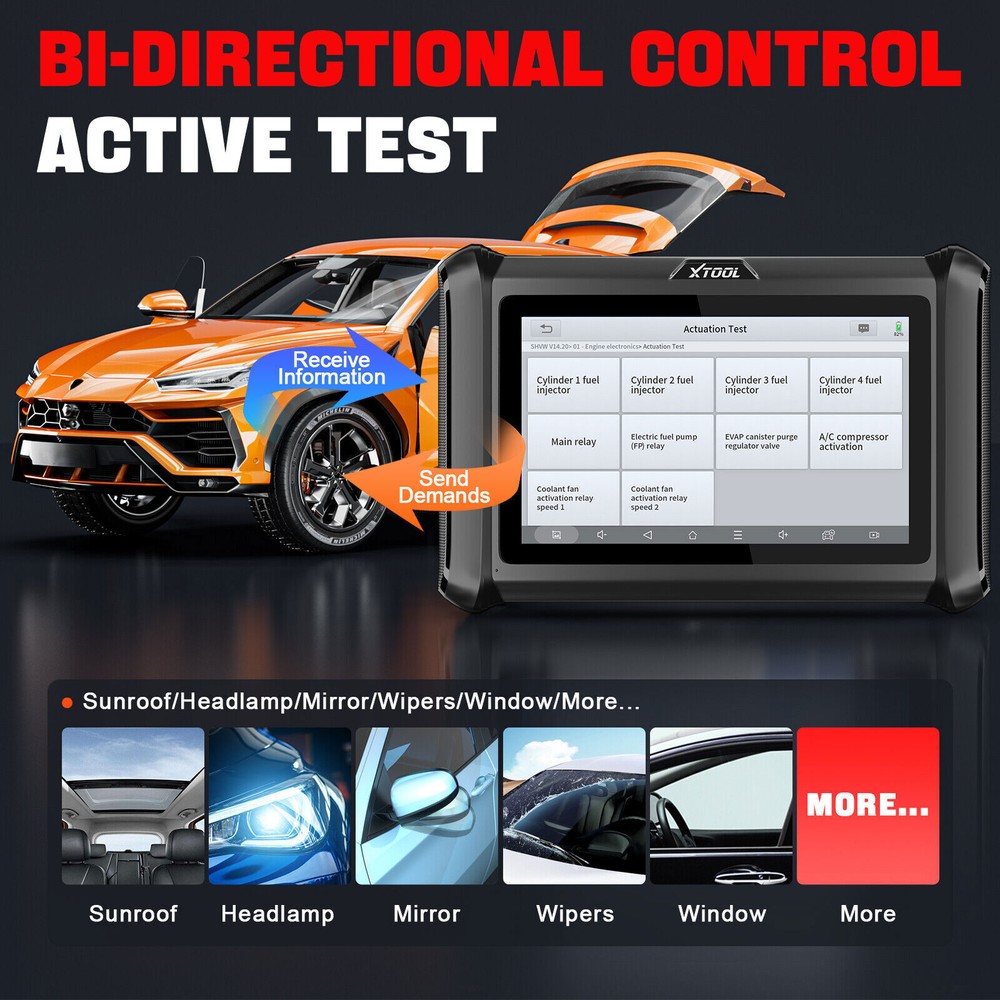 XTOOL USED D7W WIFI Connection OBD2 Diagnostic Scanner Bidirectional Key Coding