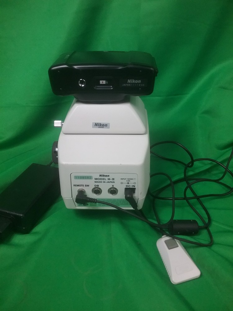 Nikon H-III Microscope Power Lens w/ FDX-35 Camera w/ Switch