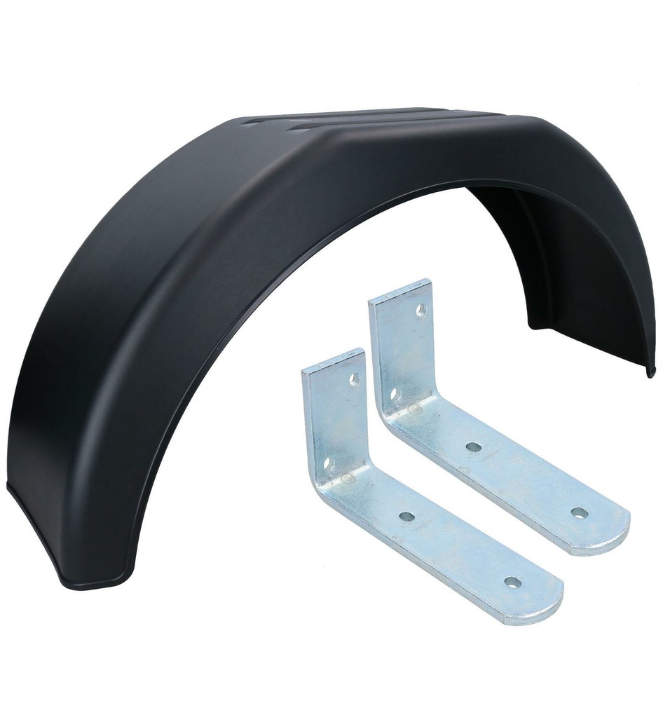 13" Plastic Mudguards Fender (Single) Flush Fit & Mud Guard Angle (SMALL) Brack