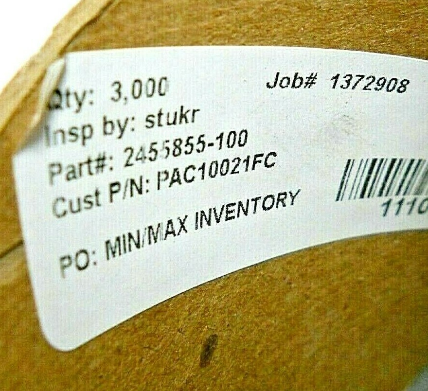 RECTANGULAR THERMAL LABELS ROLLS,3" X 2", 2455855-100, 3000 PER ROLL