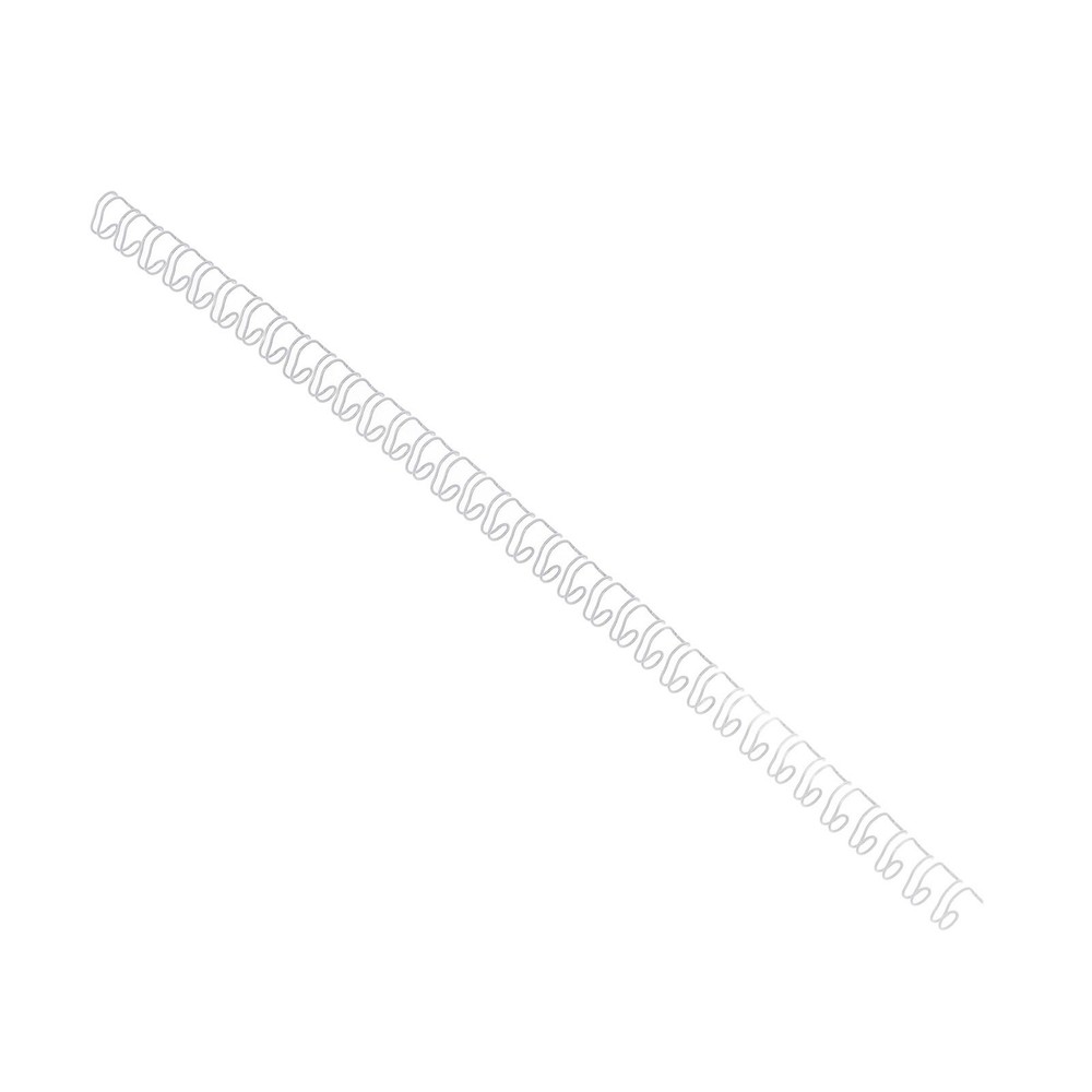 White 100X Double Loop Wire Binding Spine 6.4mm Diameter 34 Teeth 3:1 ScalE