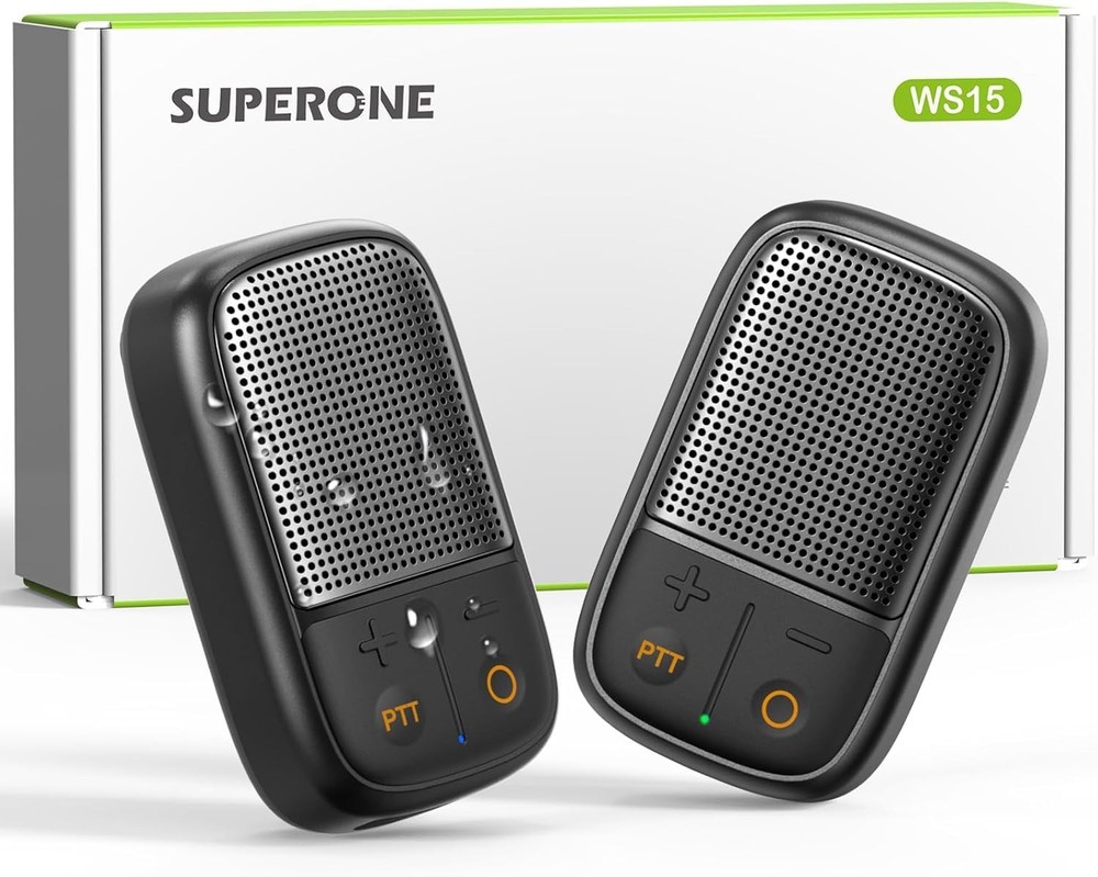 2 Pack Wearable Bluetooth Speaker with Walkie-Talkie Function Based on Zello ...