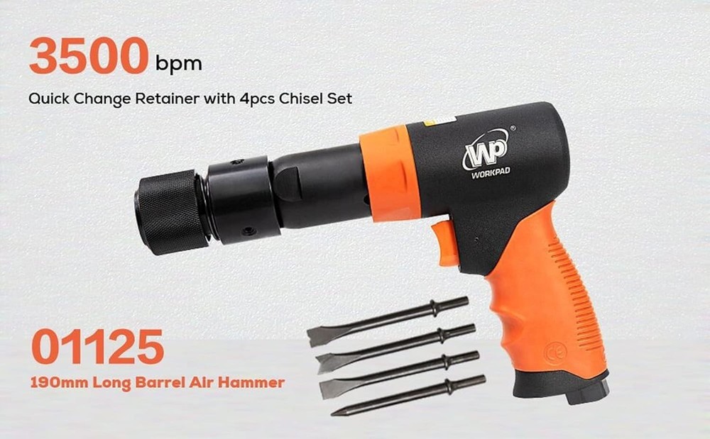 190mm Long Barrel Air Hammer with Quick Change Chisel Retainer and ...