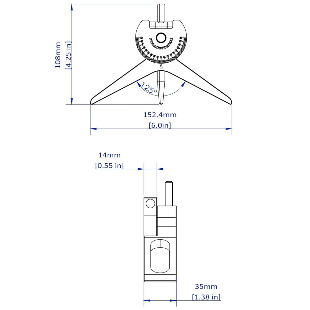 Magnetic Pipe Centering Tool - 360° Rotatable Dial - Aluminum