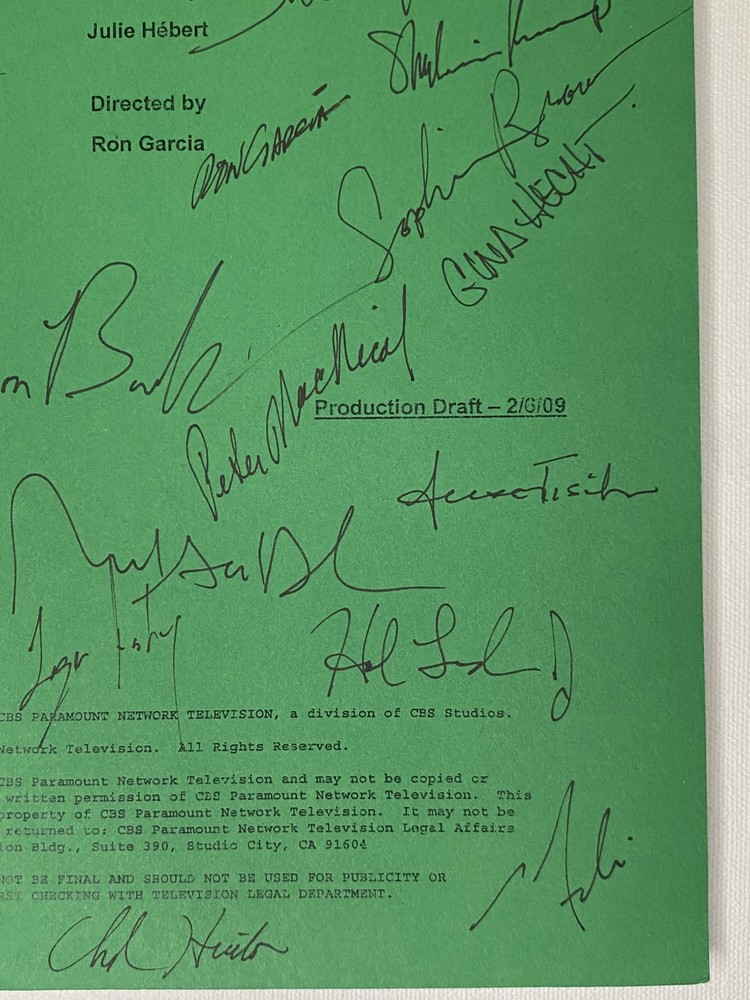 Numb3rs Original Cast Signed Script With Studio Letter AMAZING FIND