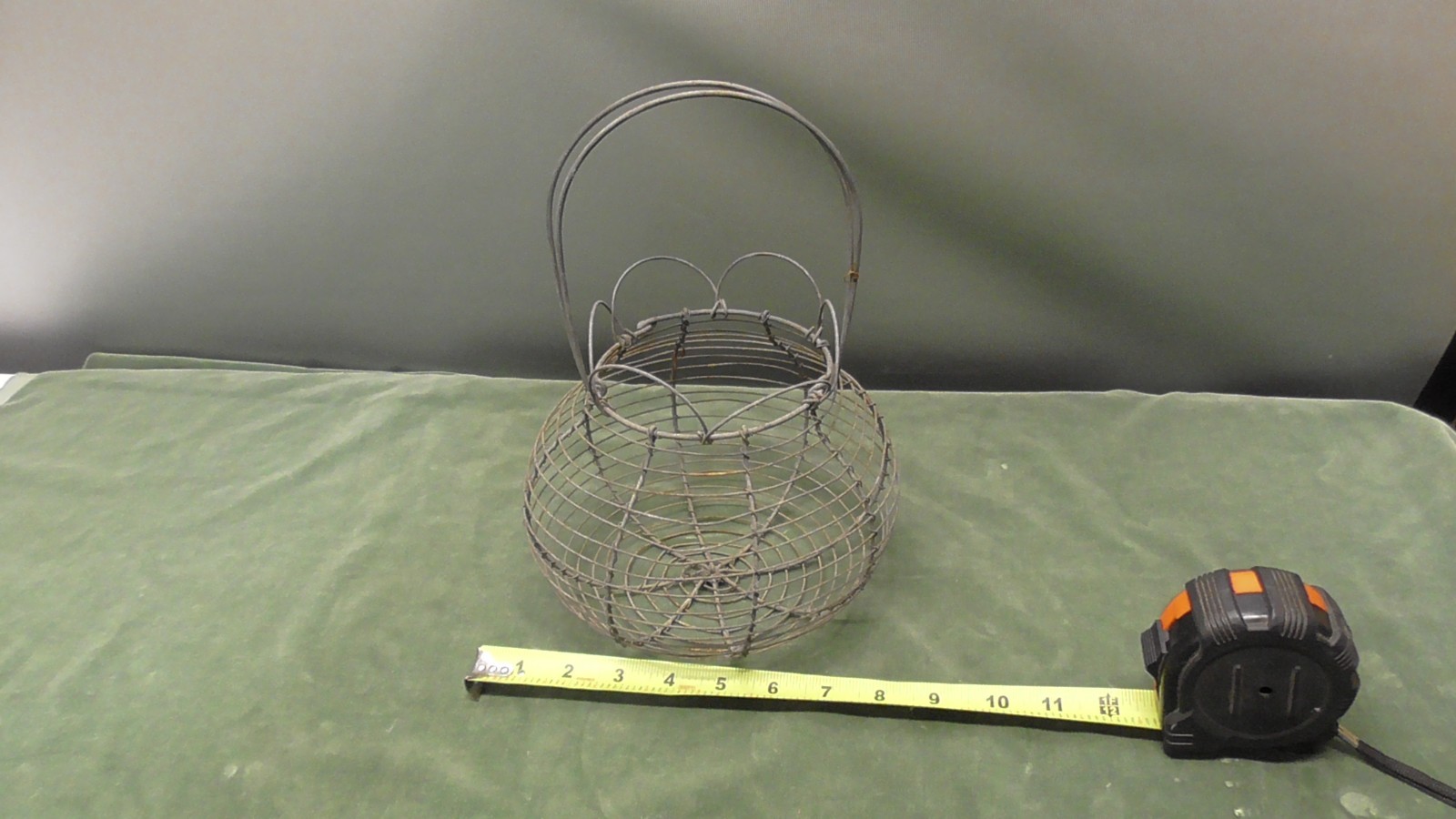 Vintage Wire Easter Basket With Handle Basket Or Decor Cute Farmhouse cottage!