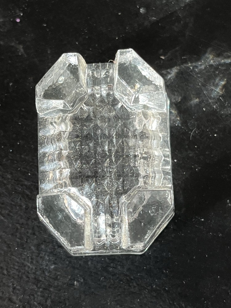 EAPG Rectangular Octagon Footed Open Table Salt Dip Cellar Dish