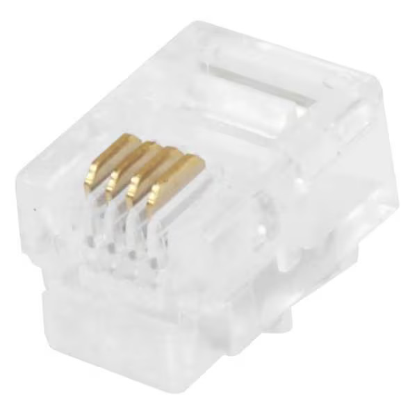 Monoprice Plug, Modular, RJ11, 6P4C, Solid, PK50 7269 Monoprice 7269